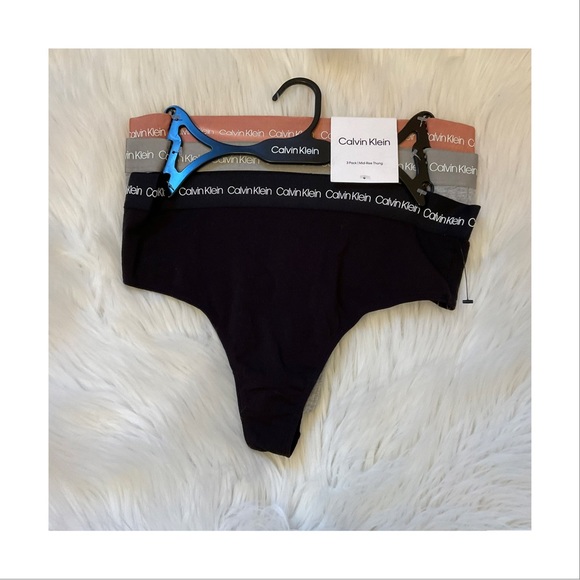Calvin Klein Other - Calvin Klein 3-Pack Mid- Rise Thong Underwear - NWT - Size Small